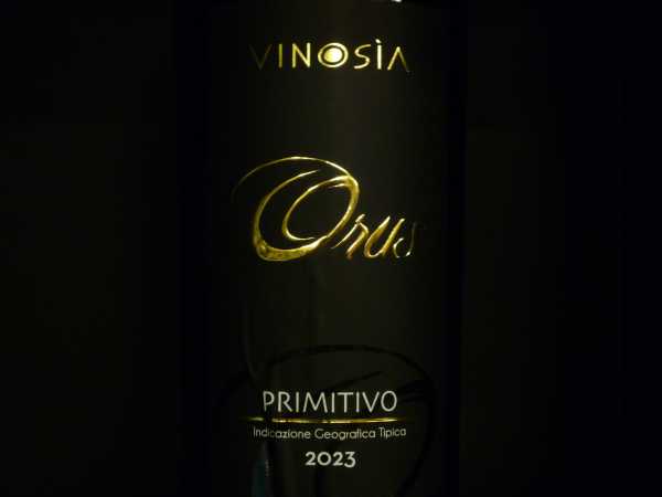 Vinosia Primitivo Orus 2023