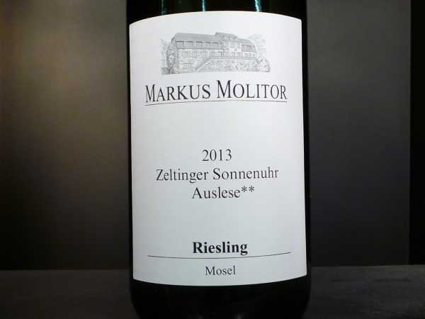 Markus Molitor Zeltinger Sonnenuhr Auslese ***Sterne 2015 Restmenge